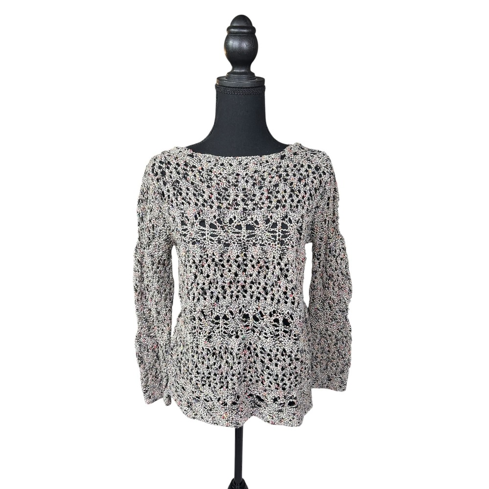 Soft Surroundings Pointella Open Knit Sweater Women's Size PS wool/silk blend‎